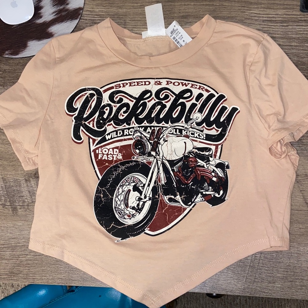 Tan cropped tee! NWT!